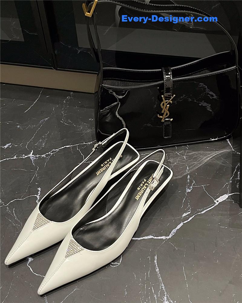 Y51 new pointed rhinestone small high heels