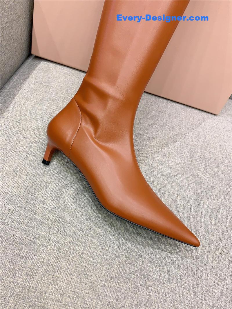 M1um1u new pointed toe high heel elastic sock boots