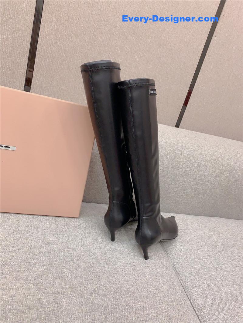 M1um1u new pointed toe high heel elastic sock boots