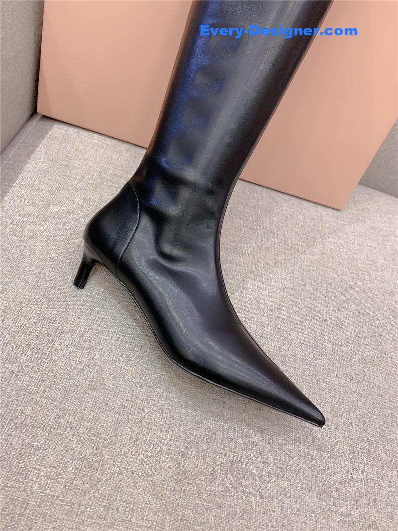 M1um1u new pointed toe high heel elastic sock boots