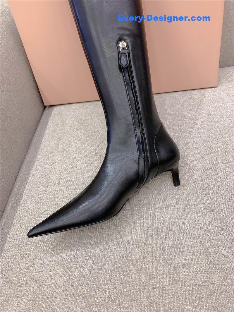 M1um1u new pointed toe high heel elastic sock boots