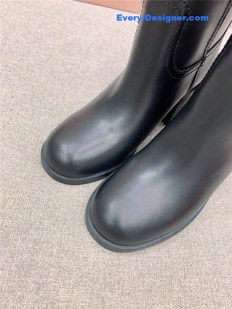 M1um1u new thick heel straight short boots