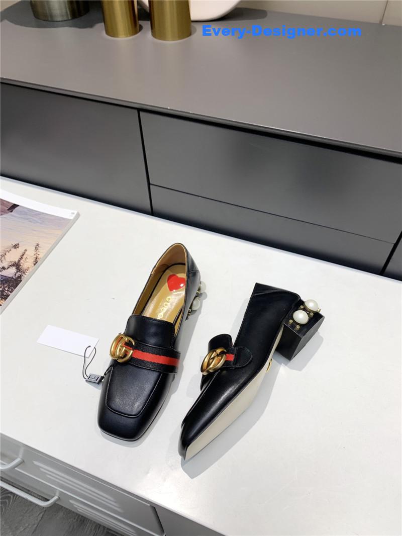 Gucci pearl heel shoes
