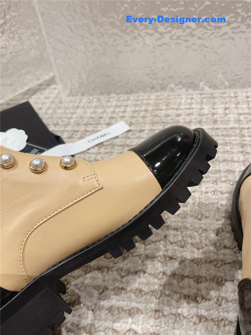 CC new autumn and winter pearl zipper boots