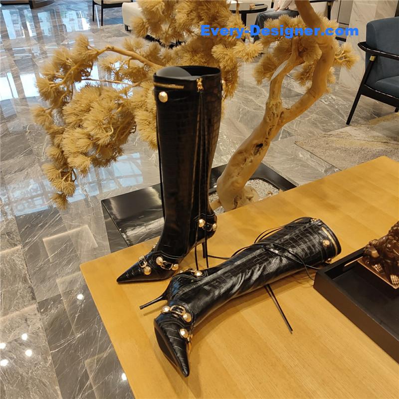 Ba1en*iaga metal stud le cagloe motorcycle boots