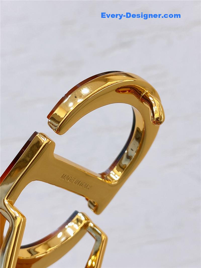 dior gold brass metal 30 Montaigne *CD* belt