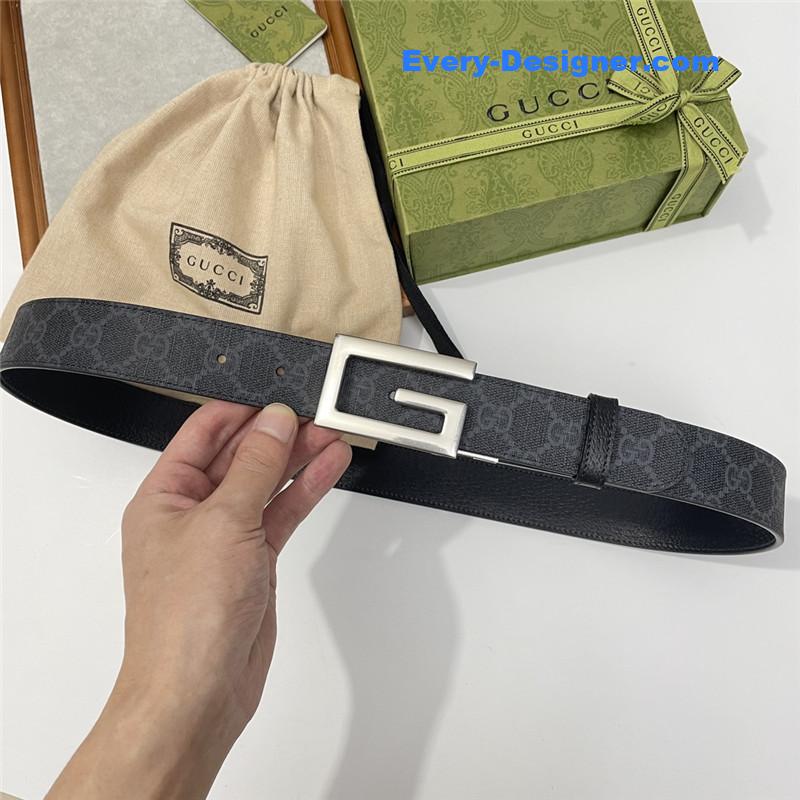 Gucci three-claw pigskin leather belt