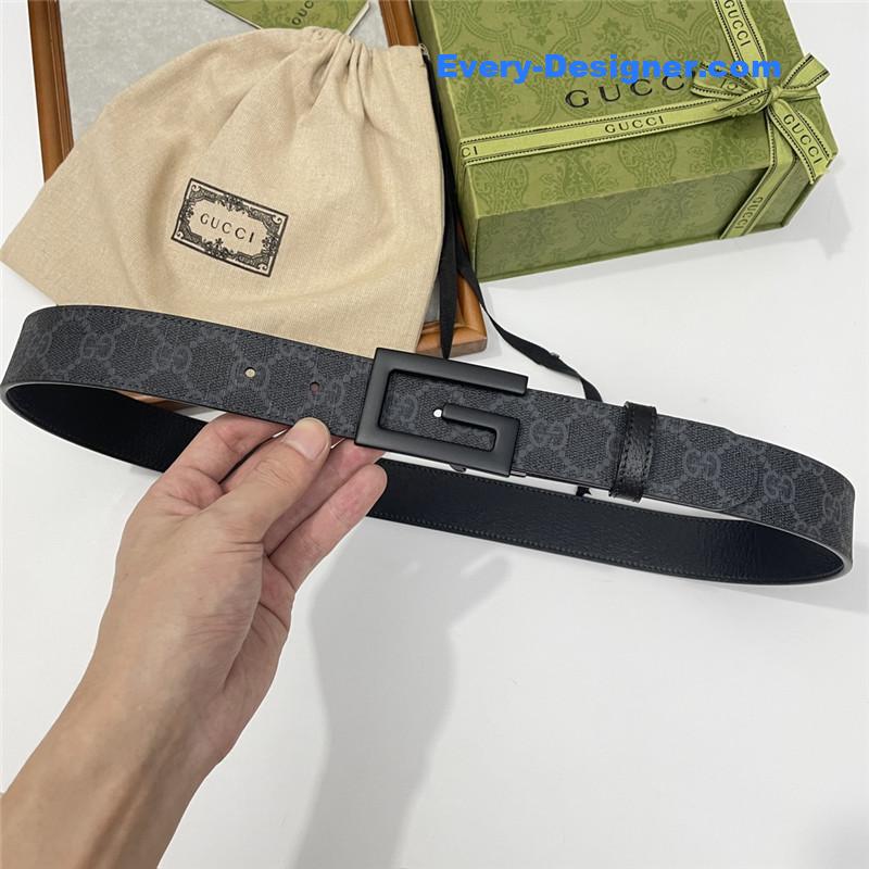 Gucci three-claw pigskin leather belt