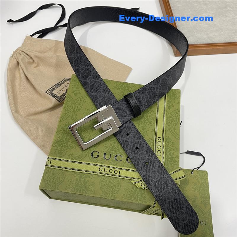 Gucci three-claw pigskin leather belt