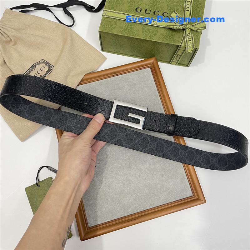 Gucci three-claw pigskin leather belt