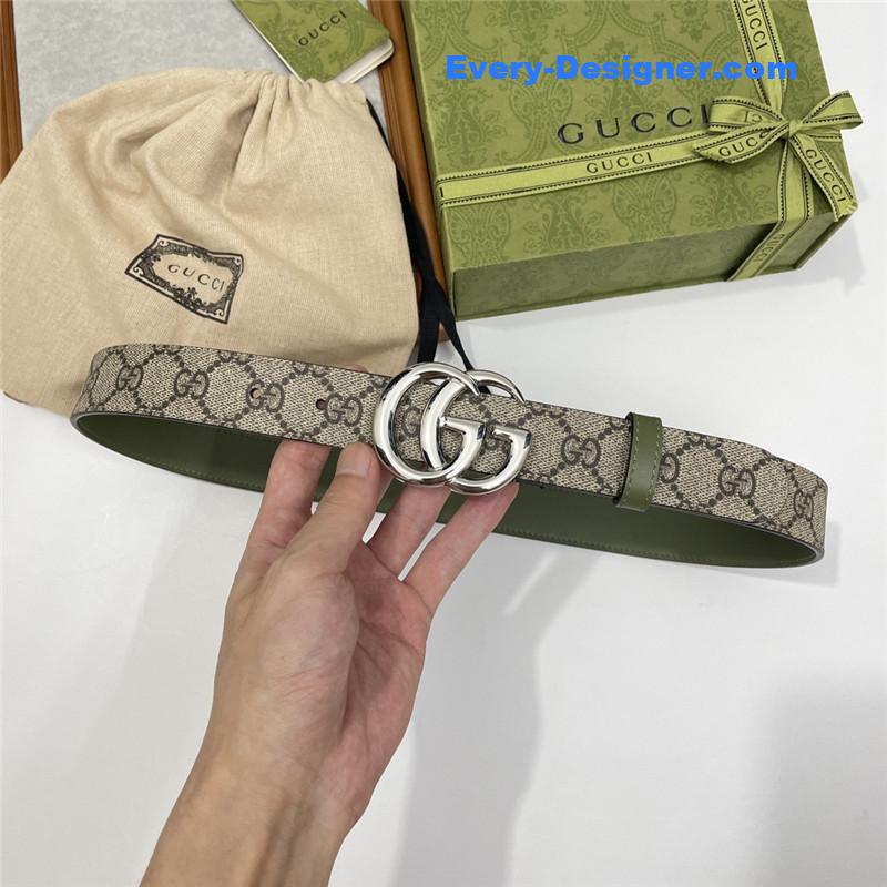 Gucci narrow brown Supreme PVC presbyopic belt