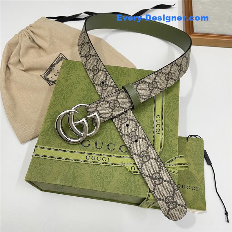 Gucci narrow brown Supreme PVC presbyopic belt