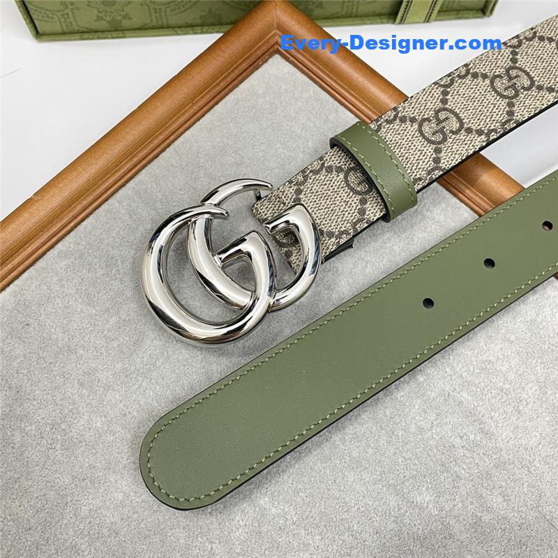Gucci narrow brown Supreme PVC presbyopic belt