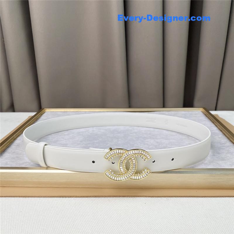 Chanel plain cowhide 3cm versatile small belt