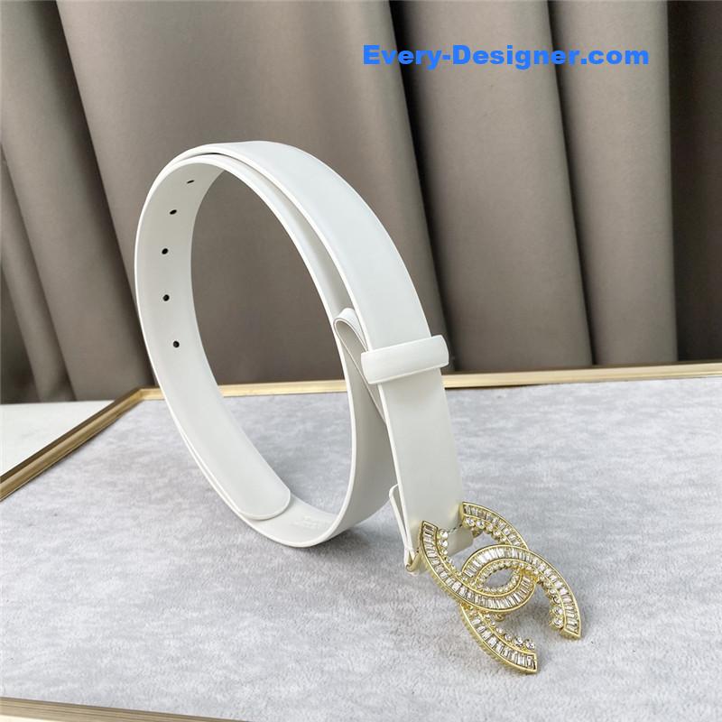 Ch**el plain cowhide 3cm versatile small belt