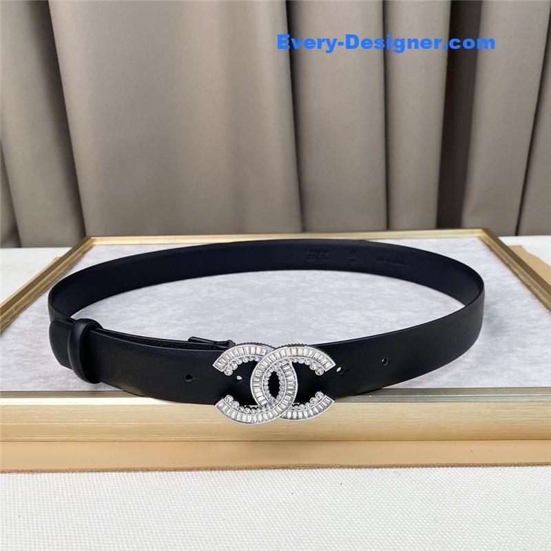 Chanel plain cowhide 3cm versatile small belt
