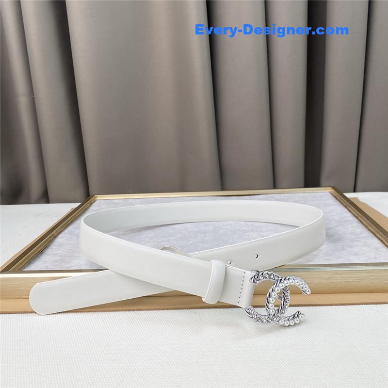 Ch**el plain cowhide 3cm versatile small belt