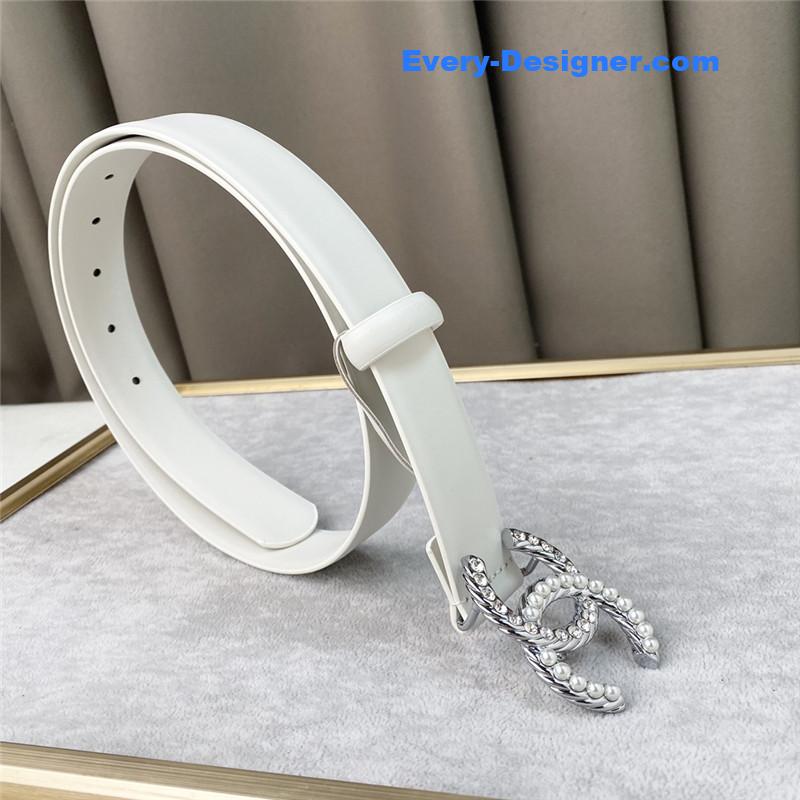 Ch**el plain cowhide 3cm versatile small belt