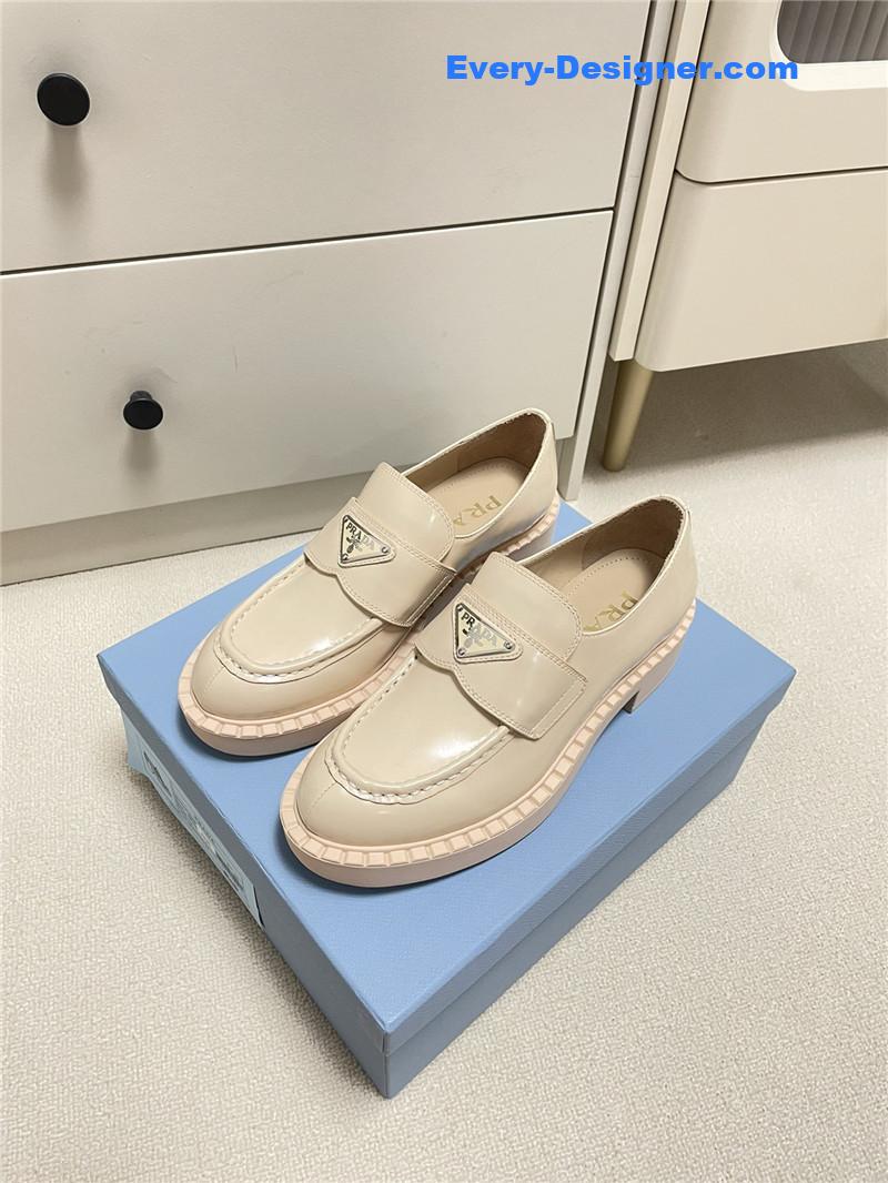 prada classic triangle loafers