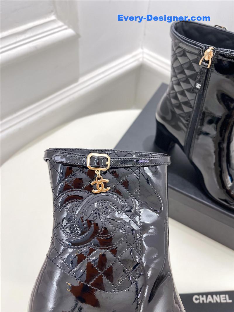 CC counter classic electric embroidery thick heel short boots