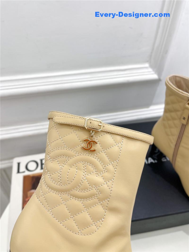 CC counter classic electric embroidery thick heel short boots