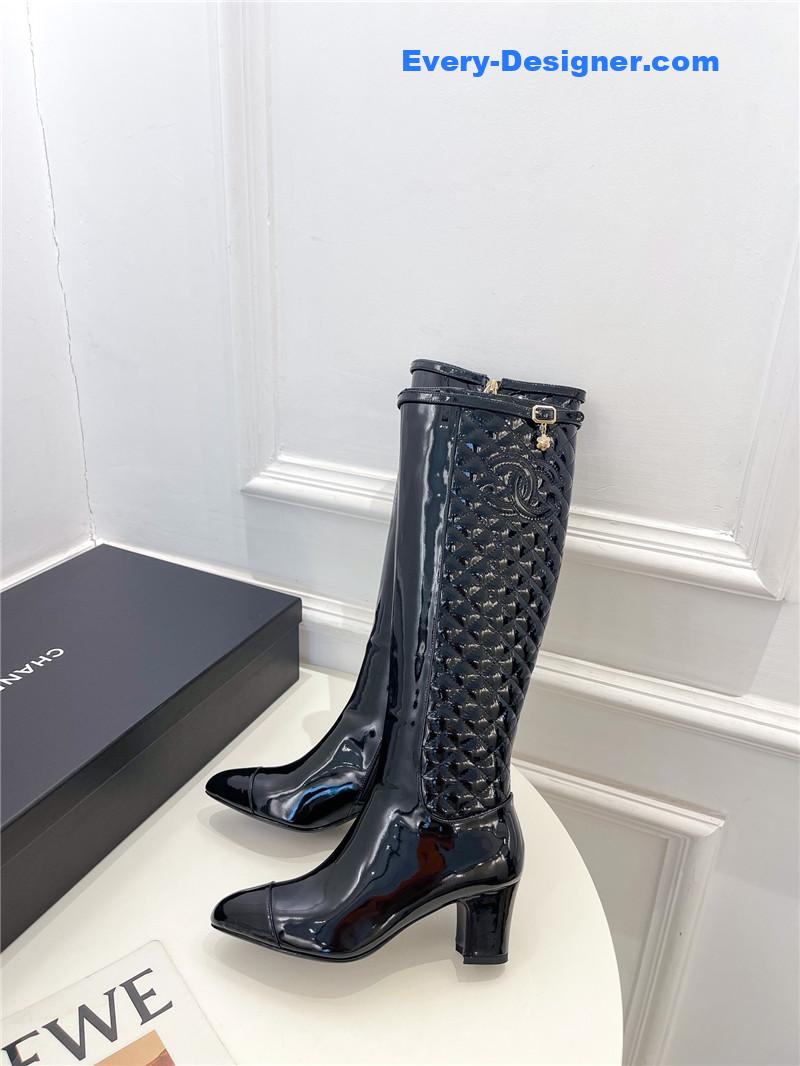 CC counter classic electric embroidery thick heel short boots