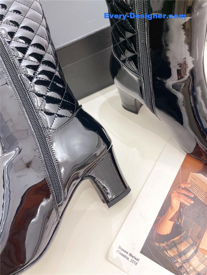 CC counter classic electric embroidery thick heel short boots