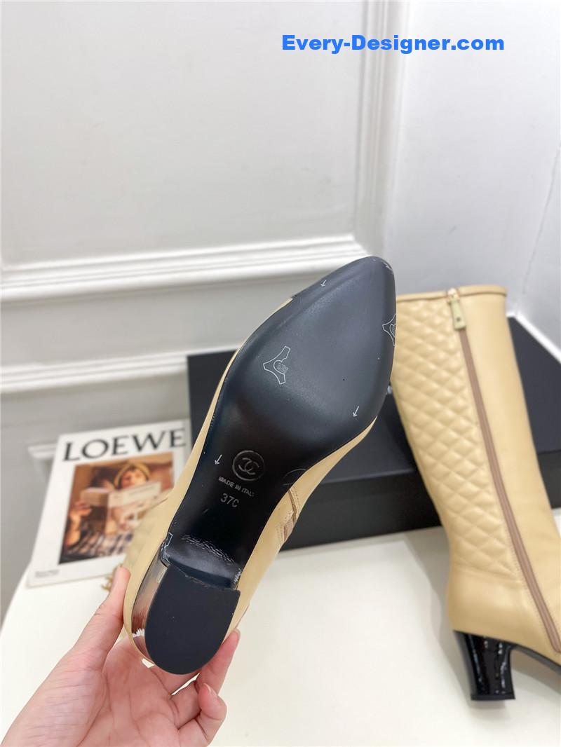 CC counter classic electric embroidery thick heel short boots