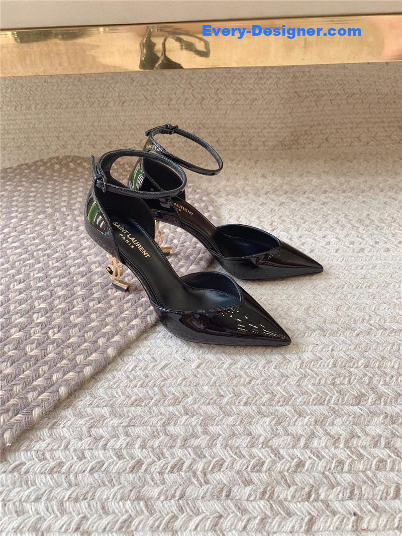 YSL logo and hollow high heels