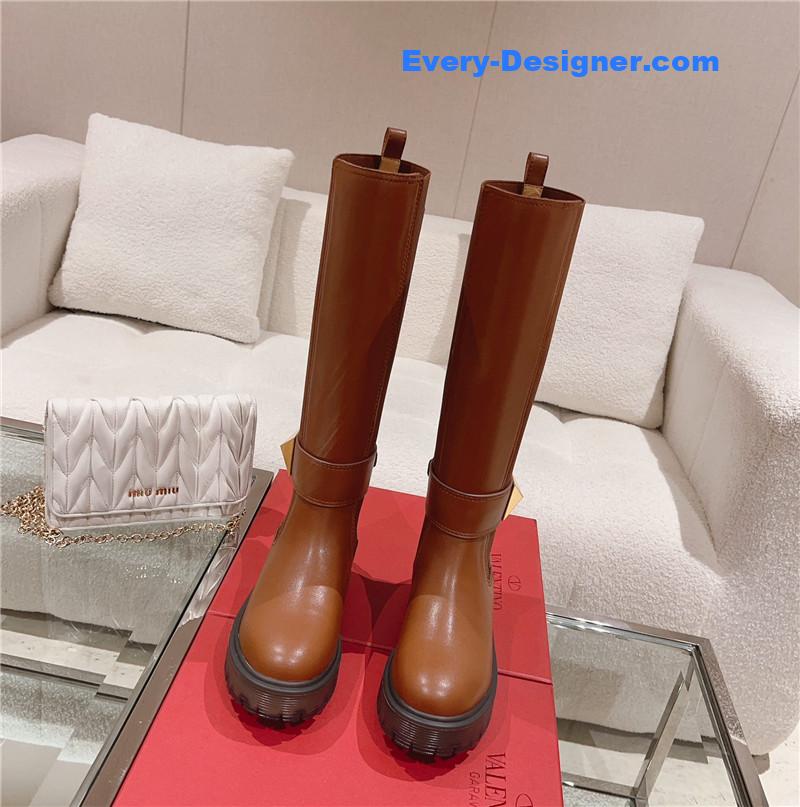Va1e*ntin0 rivet high nude boots