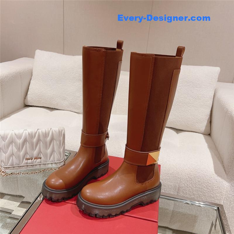 Va1e*ntin0 rivet high nude boots