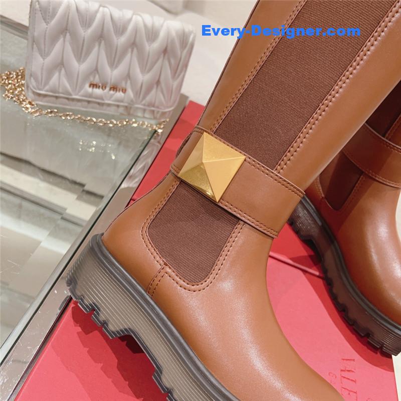 Va1e*ntin0 rivet high nude boots