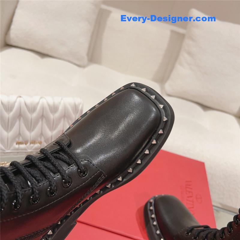 Va1e*ntin0 rivet lace-up boots