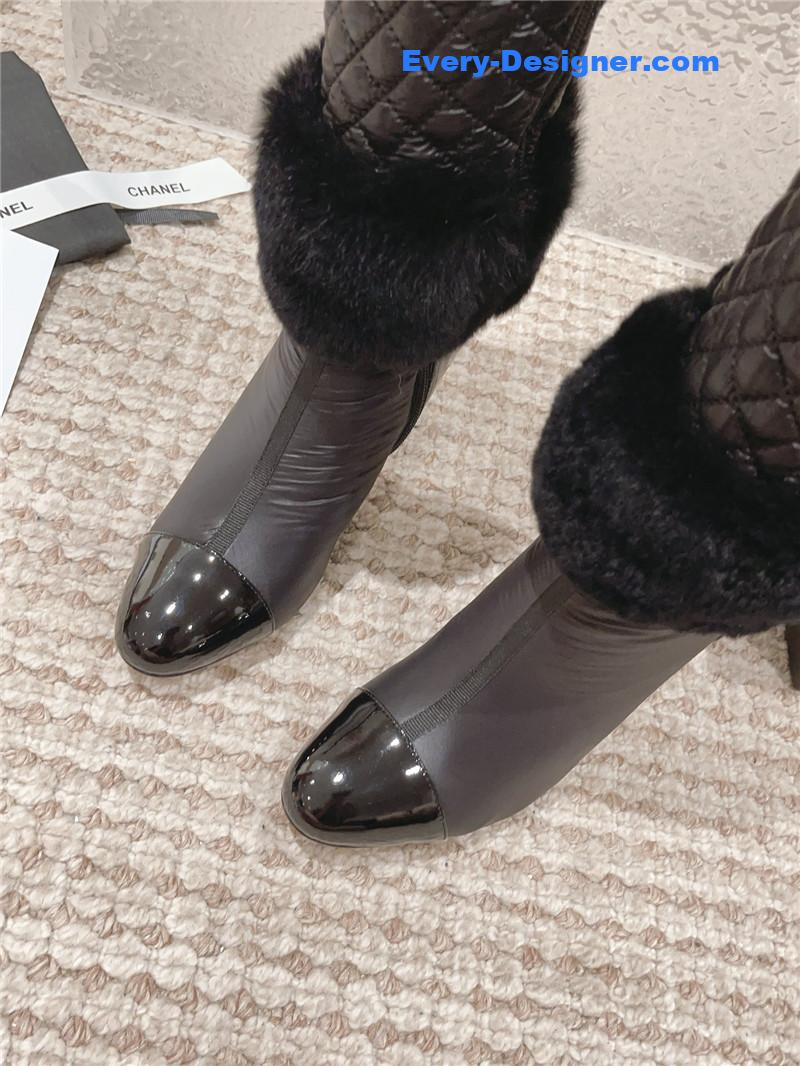 CC new electroplated heel down high boots