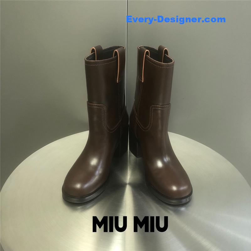 M1um1u thick heel short boots