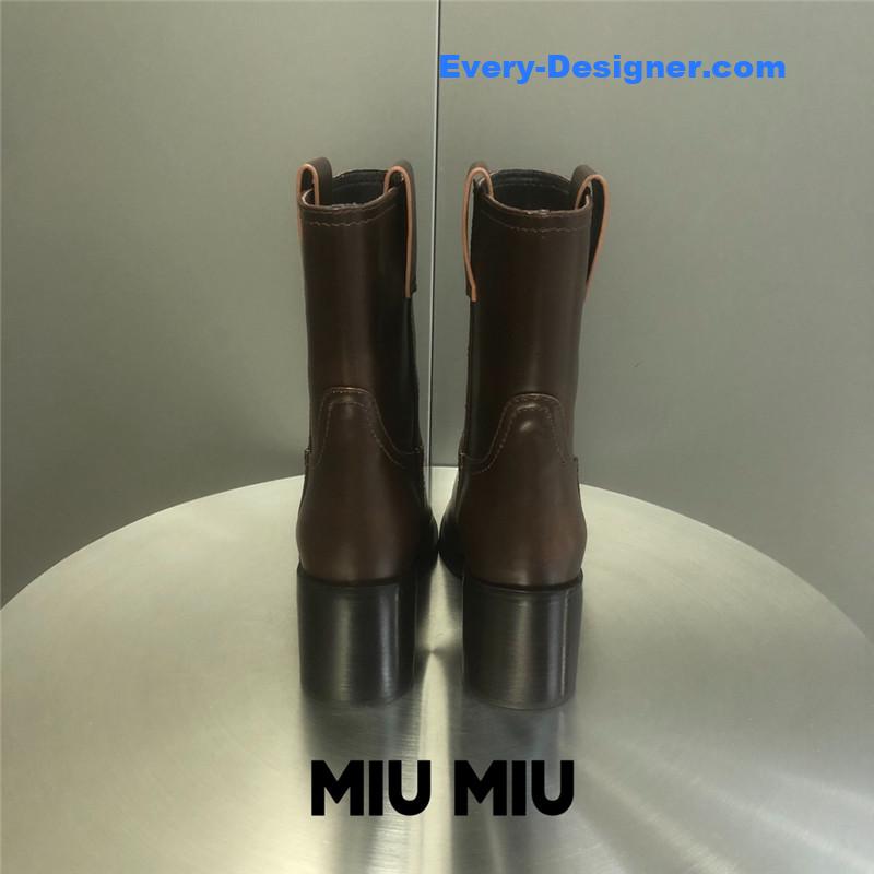 M1um1u thick heel short boots