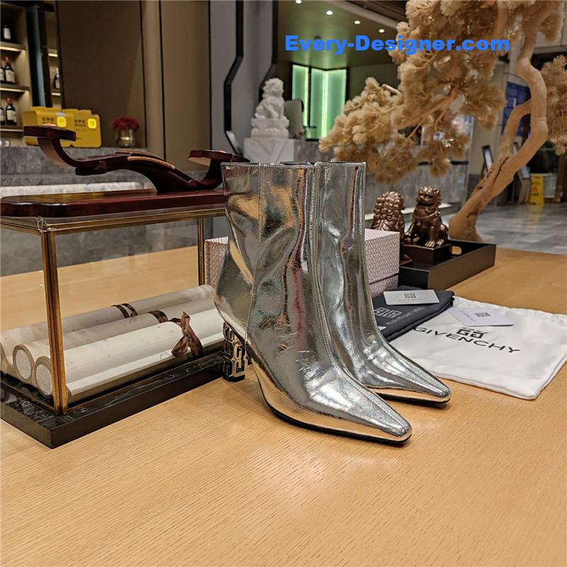 Givenchy G heel small square toe short boots