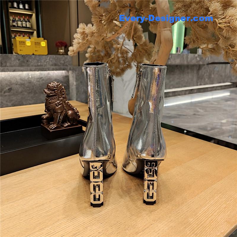 Givenchy G heel small square toe short boots