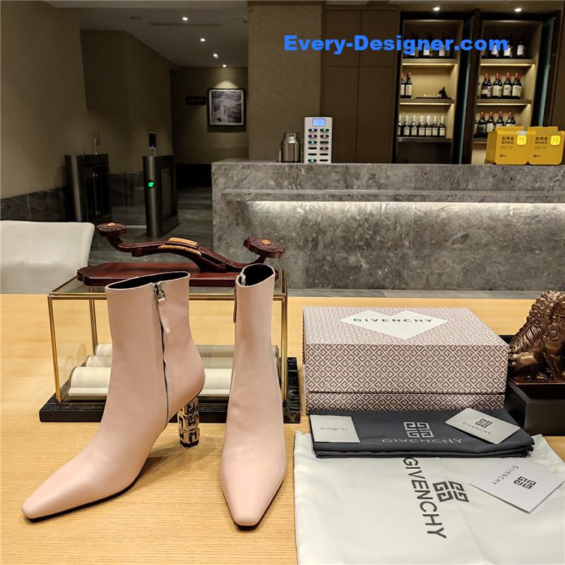 Givenchy G heel small square toe short boots