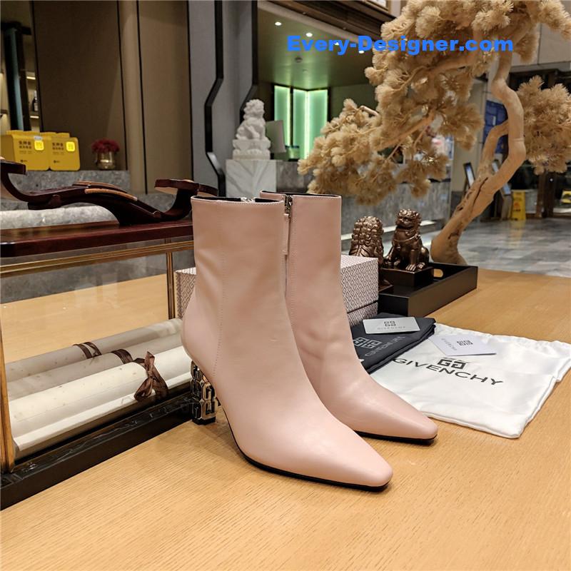 Givenchy G heel small square toe short boots