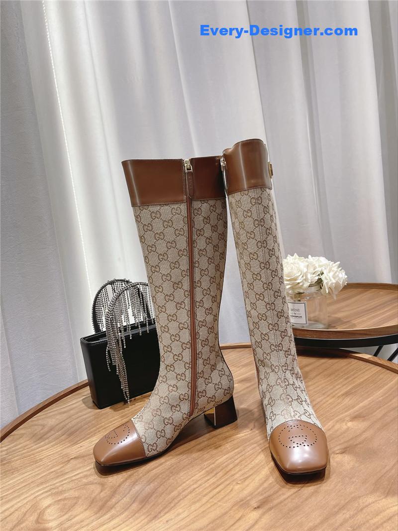 Gucci side buckle boots