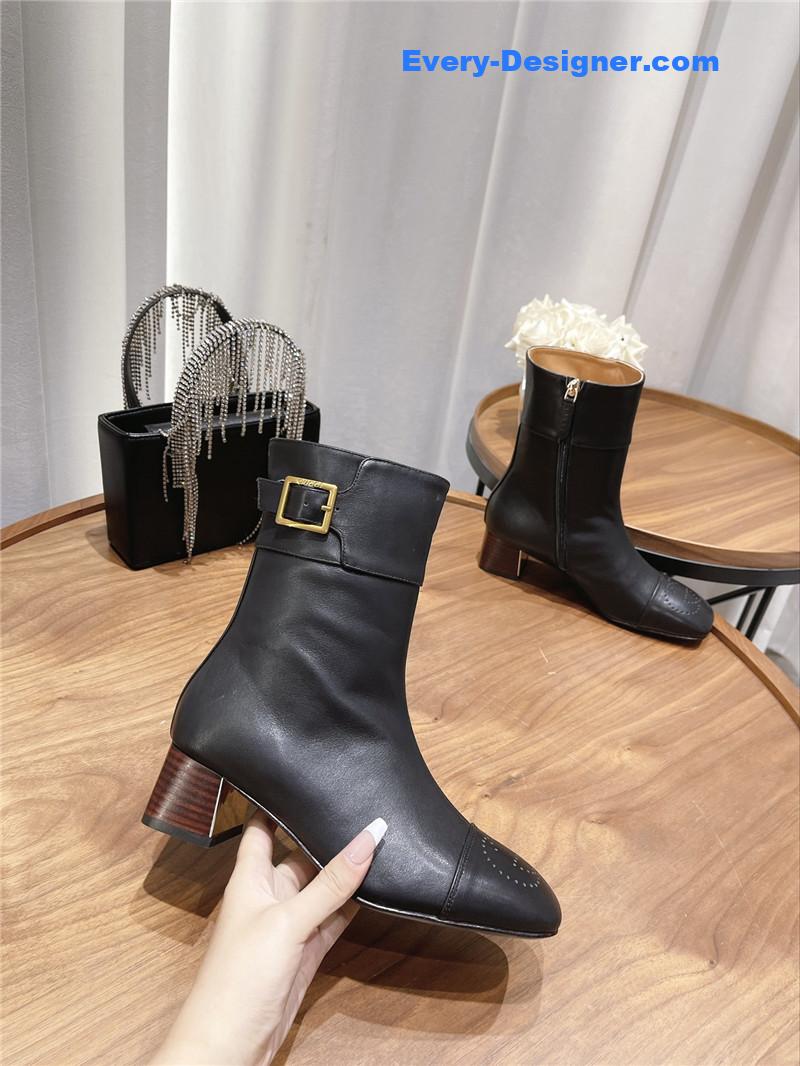 Gvc*1 side buckle ankle boots