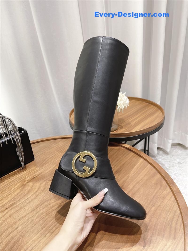 Gucci double G buckle boots
