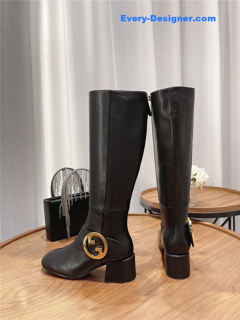 Gucci double G buckle boots