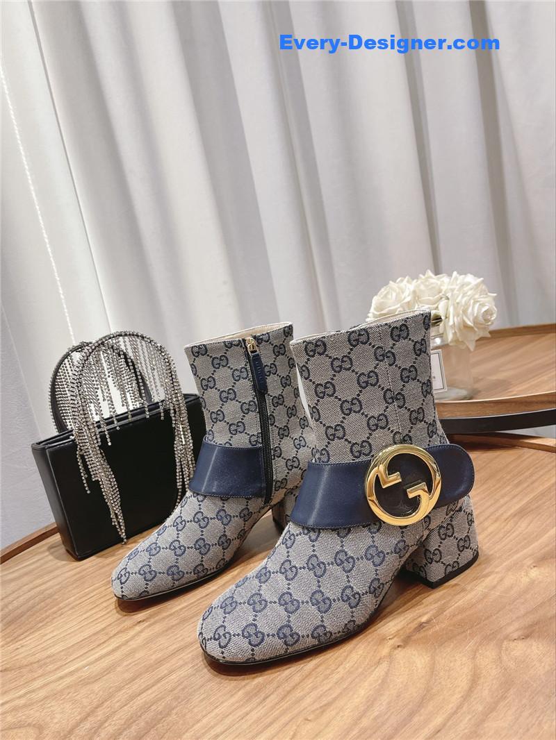 Gucci double G buckle boots
