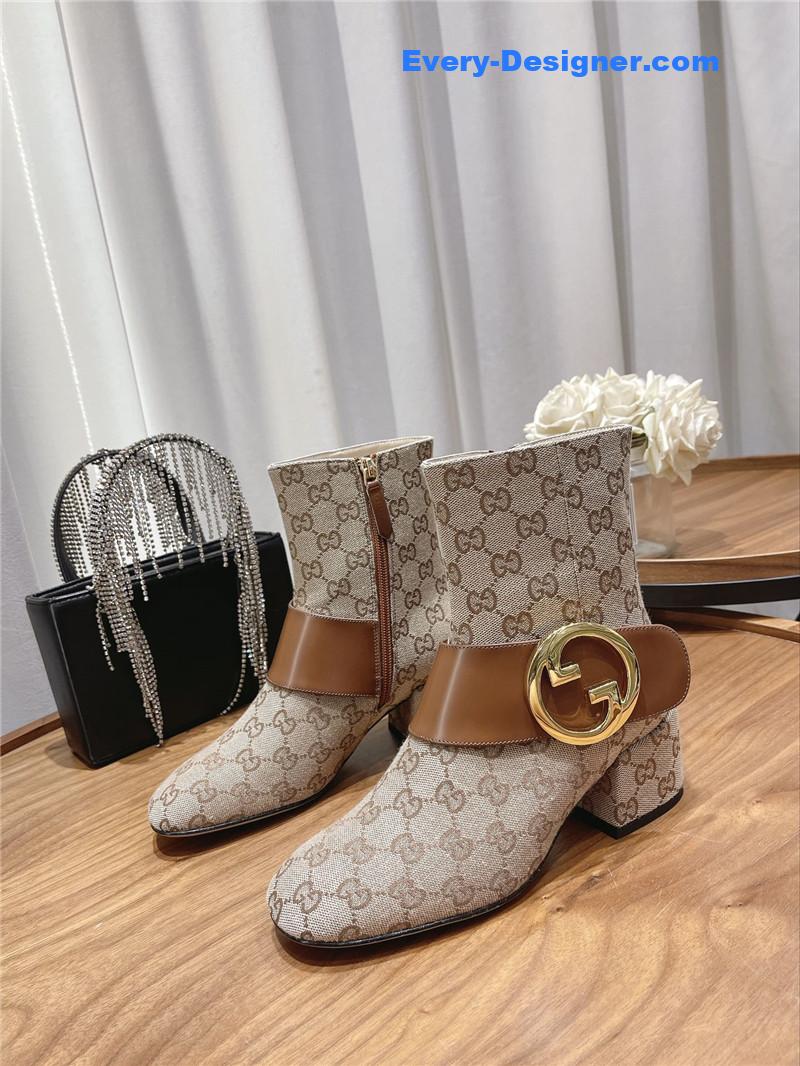 Gucci double G buckle boots