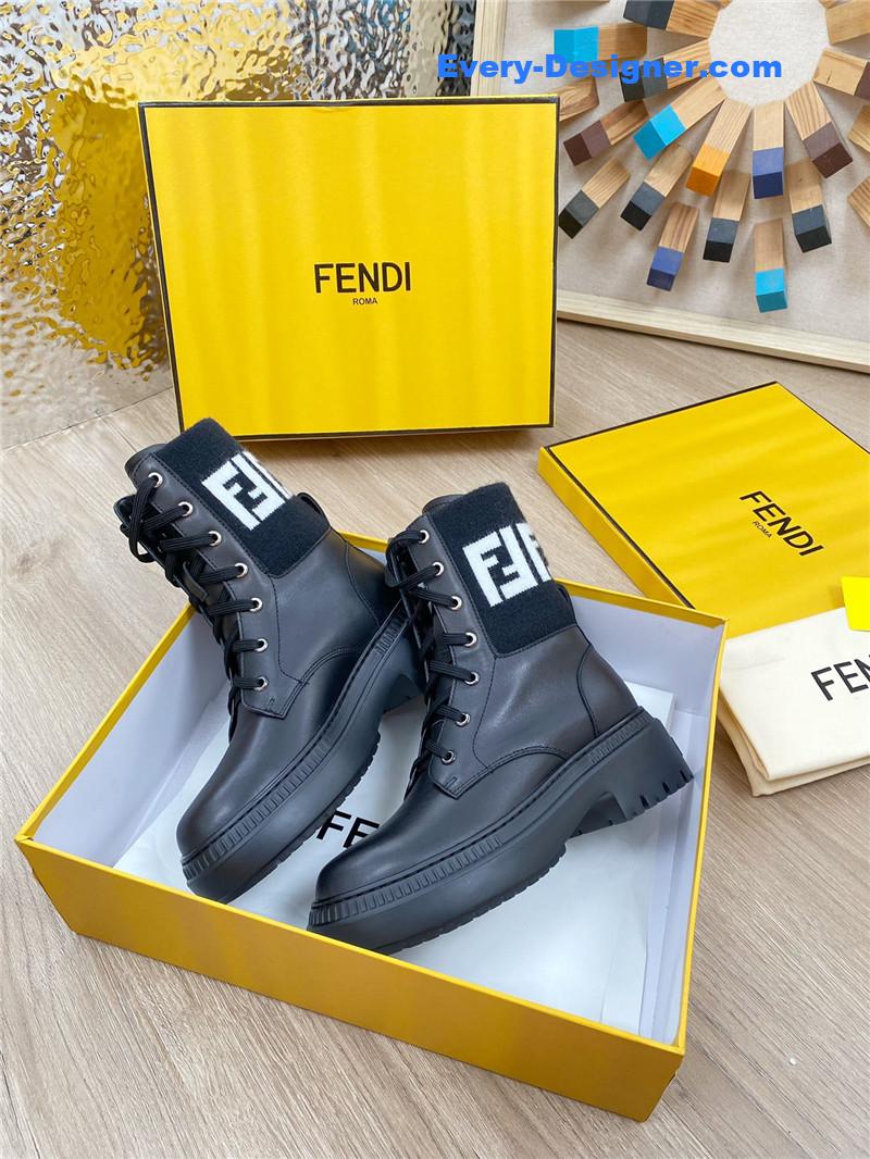 F**di fly knit stitching fashionable martin boots