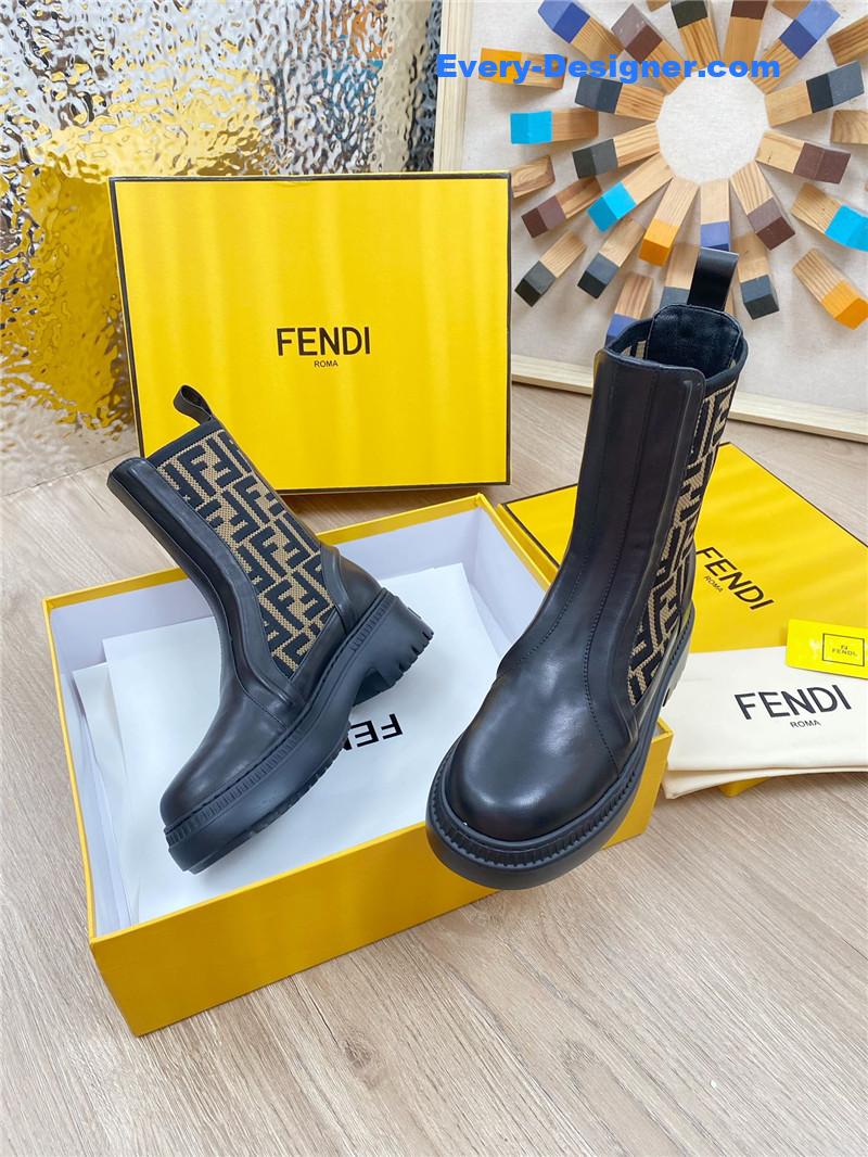 F**di fly knit stitching fashionable martin boots