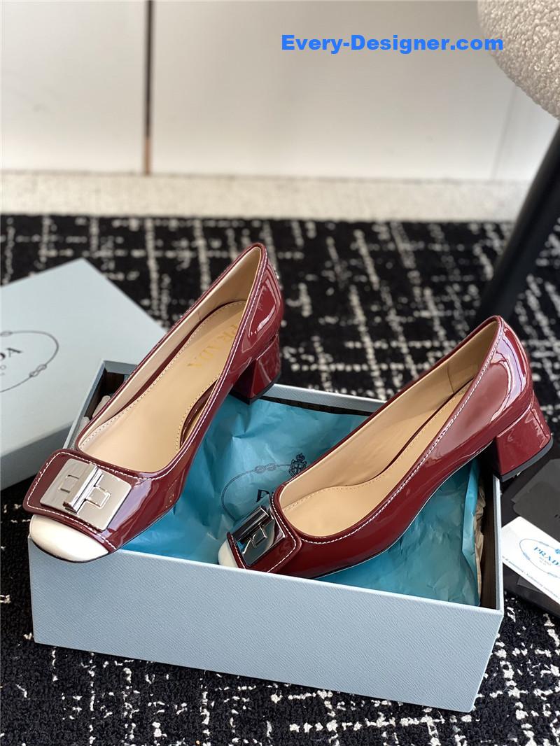 Pra*a autumn and winter classic color matching shoes