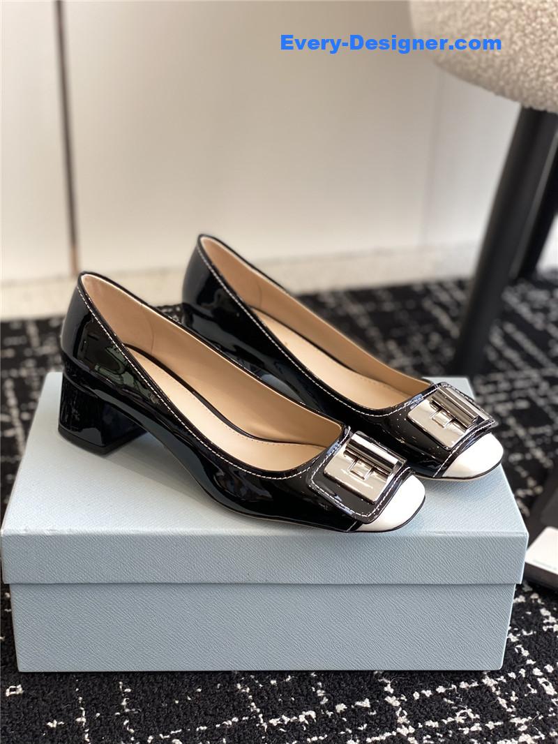 prada autumn and winter classic color matching shoes